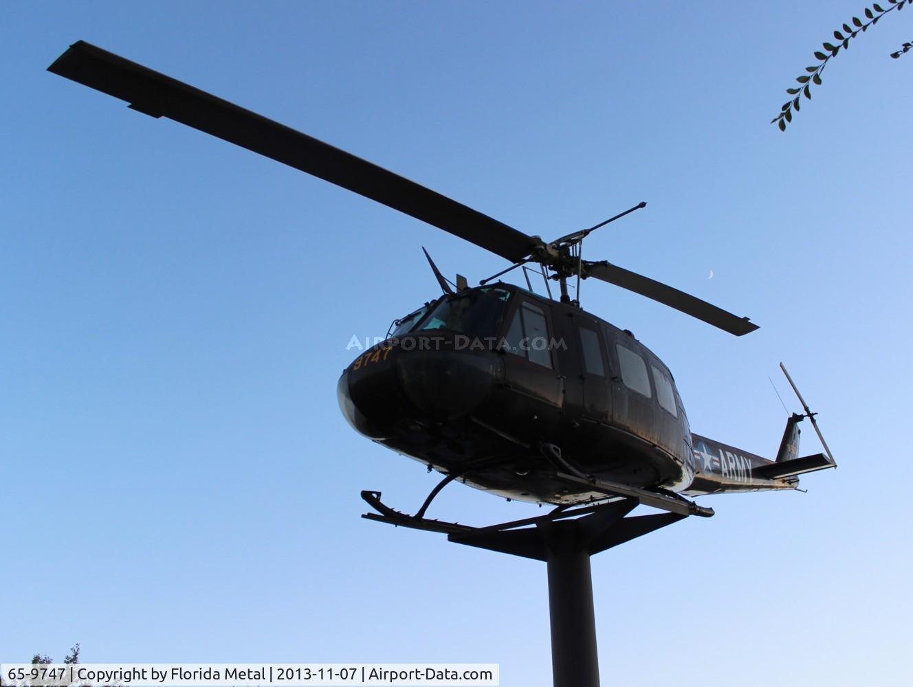 65-9747, 1965 Bell UH-1H Iroquois C/N 4791, UH-1H at a park in Enterprise Alabama