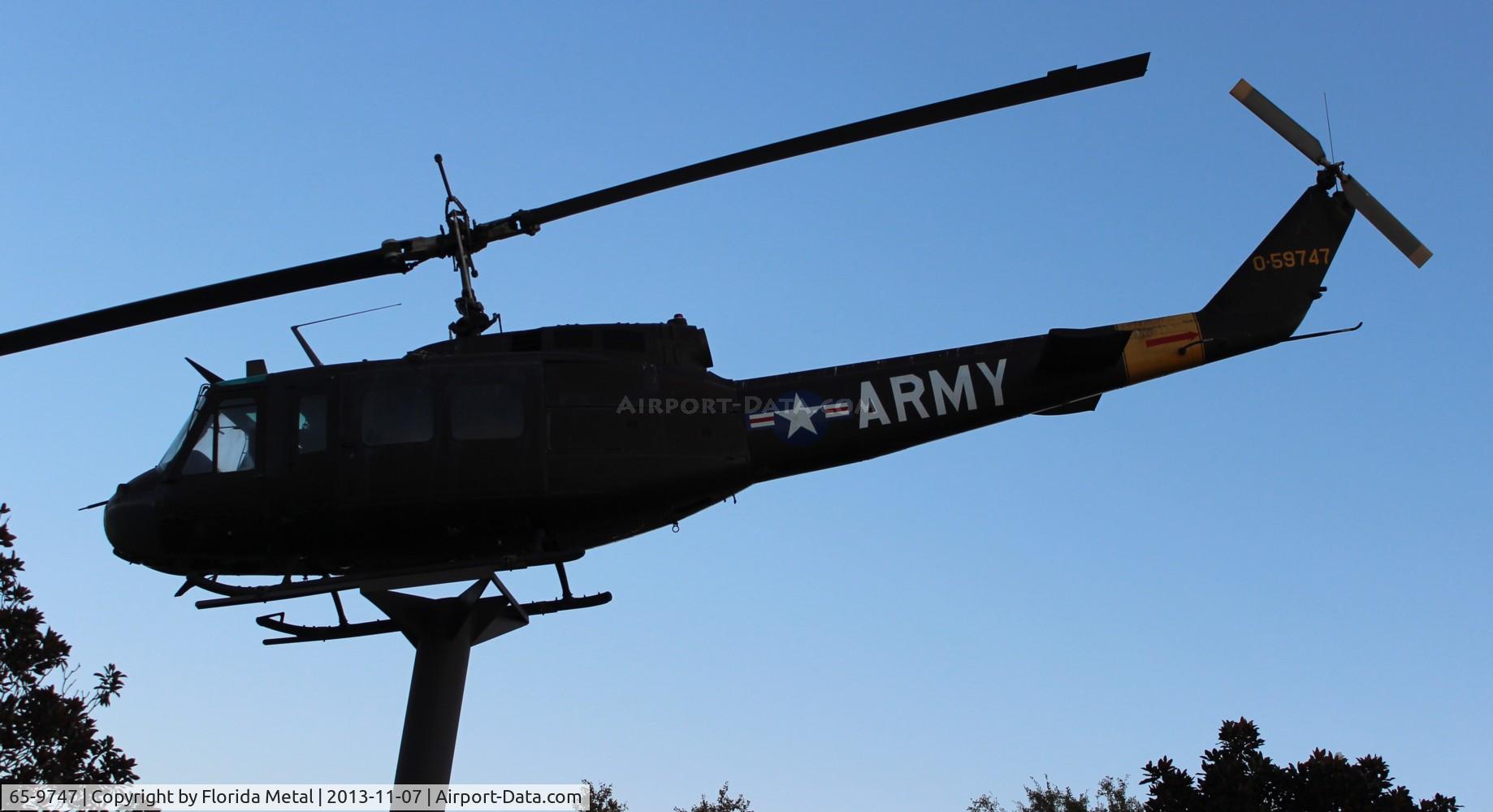 65-9747, 1965 Bell UH-1H Iroquois C/N 4791, UH-1H in a park in Enterprise Alabama