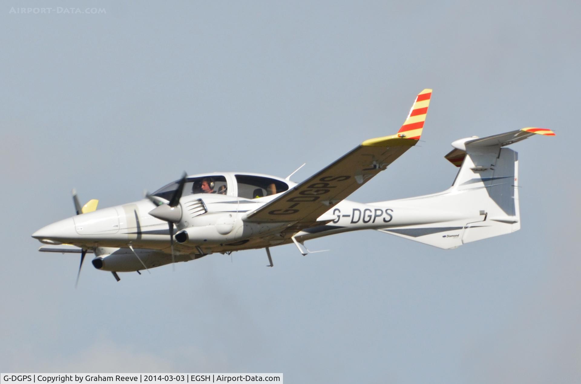 G-DGPS, 2008 Diamond DA-42 Twin Star C/N 42.355, On approach flying down the ILS.