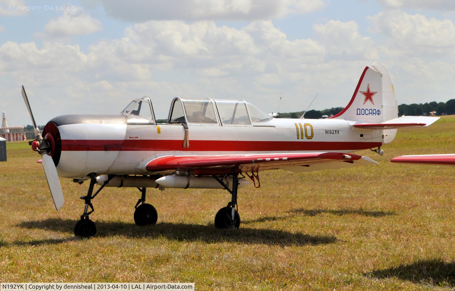 N192YK, 1990 Yakovlev Yak-52 C/N 9011008, 1990 YAKOVLEV YAK 52