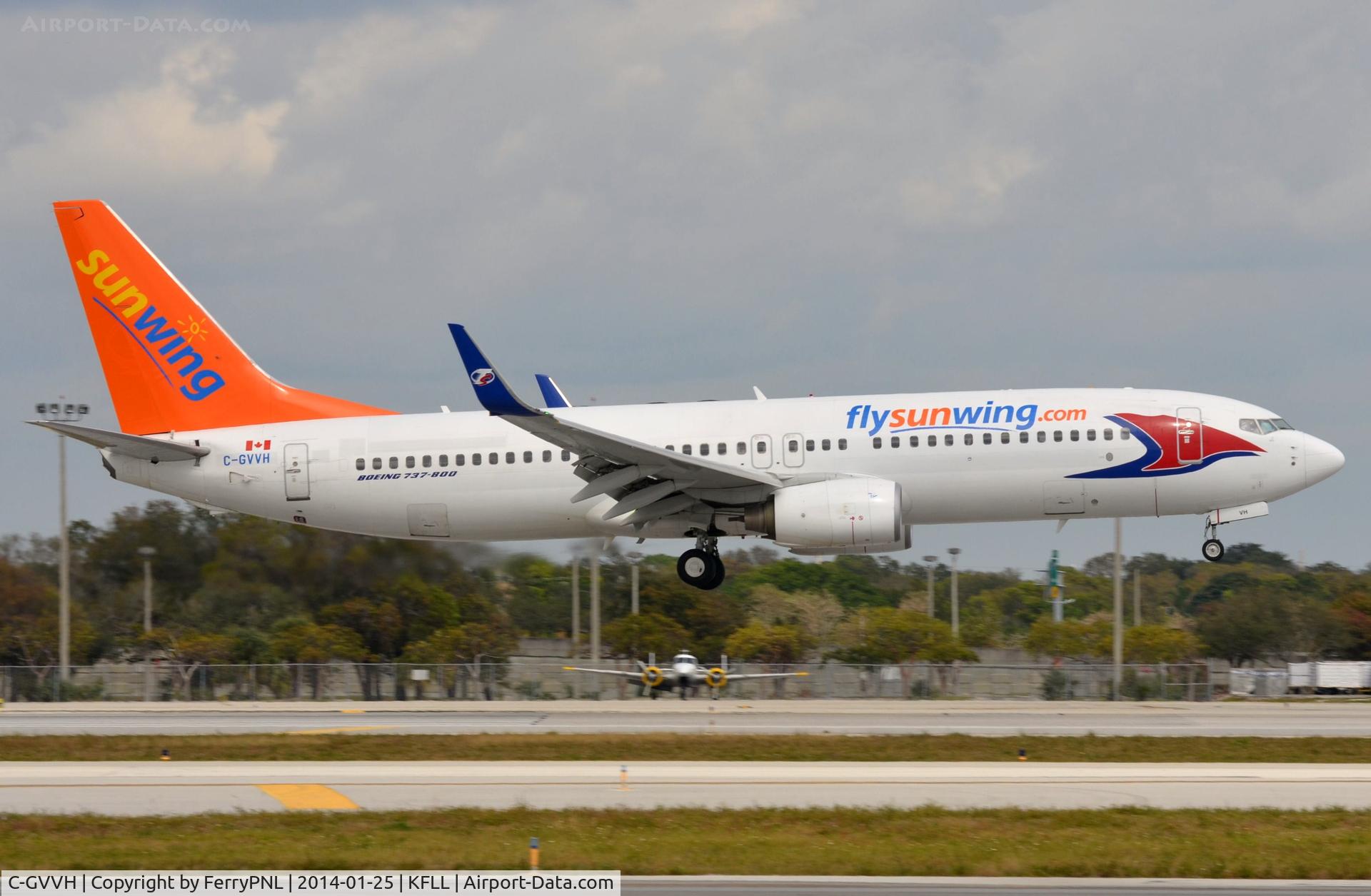 C-GVVH, 2008 Boeing 737-8Q8 C/N 35275, Sunwing B738 was one off many Canadians today.