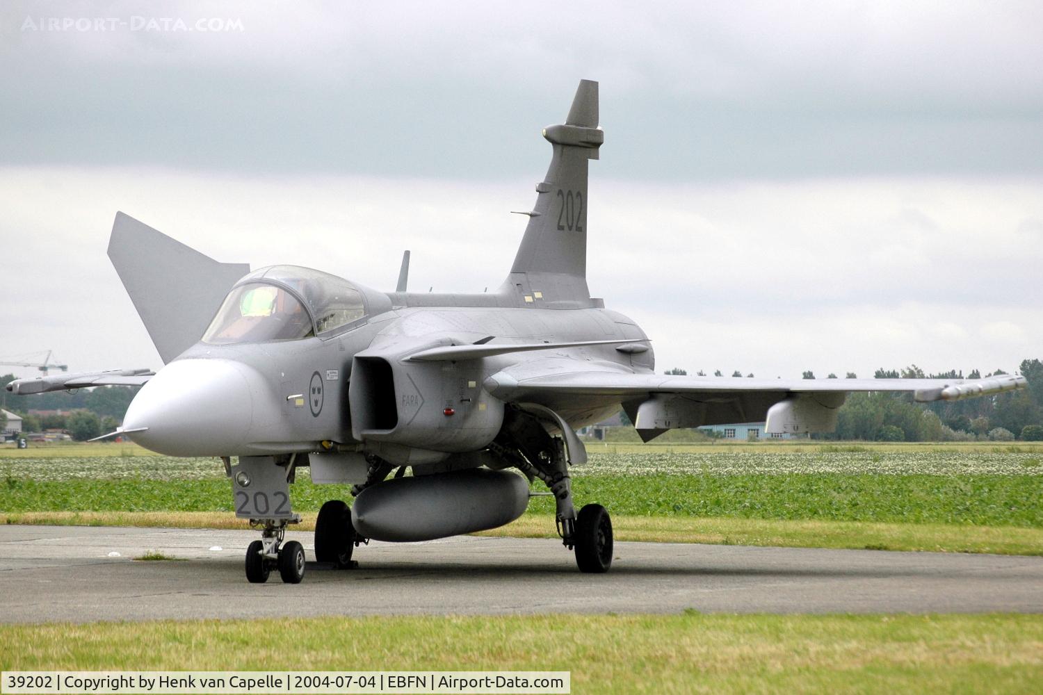 39202, Saab JAS-39A Gripen C/N 39202, Flygvapnet JAS39A Gripen fighter at Koksijde Air Base, Belgium