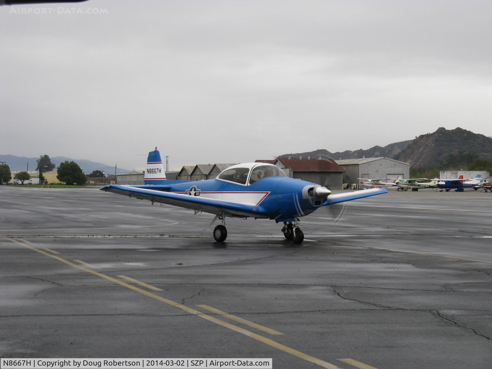 N8667H, 1947 North American Navion C/N NAV-4-667, 1947 North American NAVION, Continental IO-520 285 Hp upgrade, taxi to Rwy 04