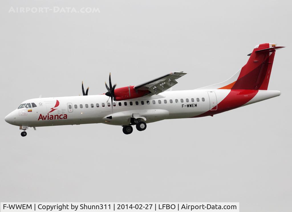 F-WWEM, 2013 ATR 72-600 C/N 1124, C/n 1124 - To be HK-5039 - Air Caraïbes ntu...