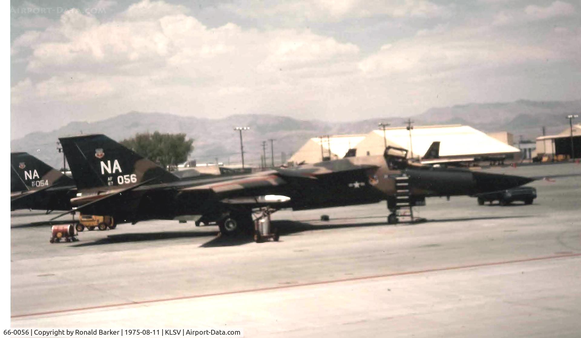 67-0056, 1966 General Dynamics F-111A Aardvark C/N A1-74, F-111A On the ramp Nellis, prior to conversion to EF-111A