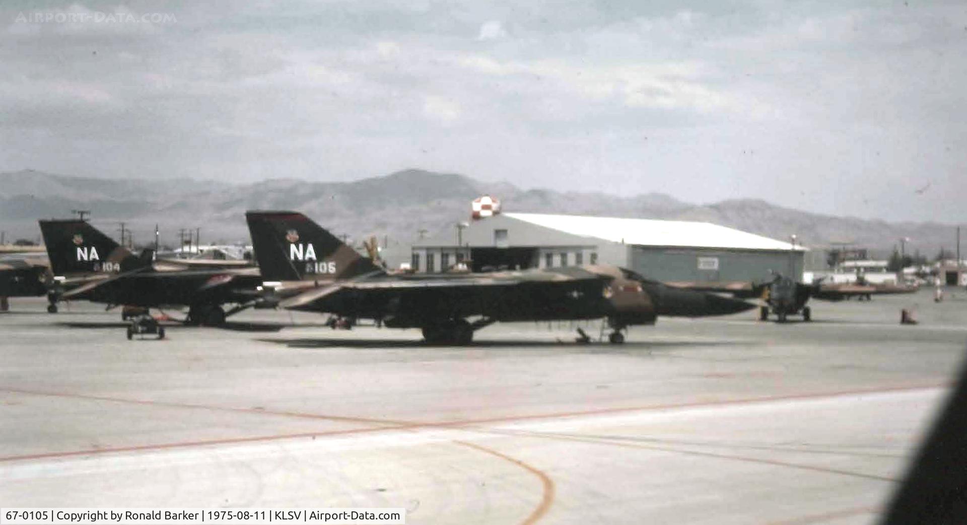 67-0105, 1967 General Dynamics F-111A Aardvark C/N A1-150, On the ramp Nellis