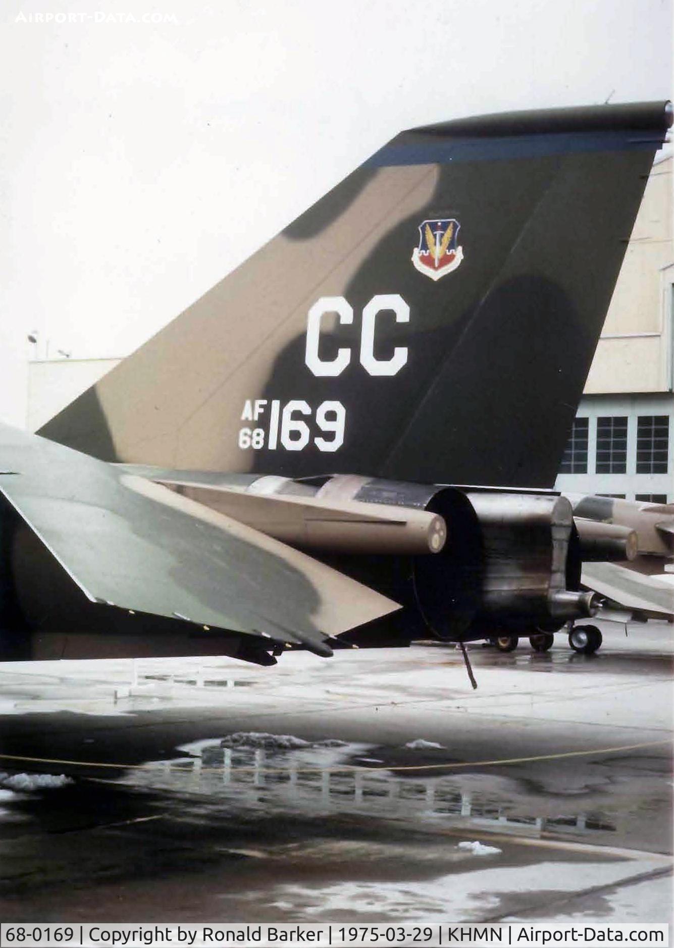68-0169, 1968 General Dynamics F-111D C/N A6-84, On the ramp Holloman