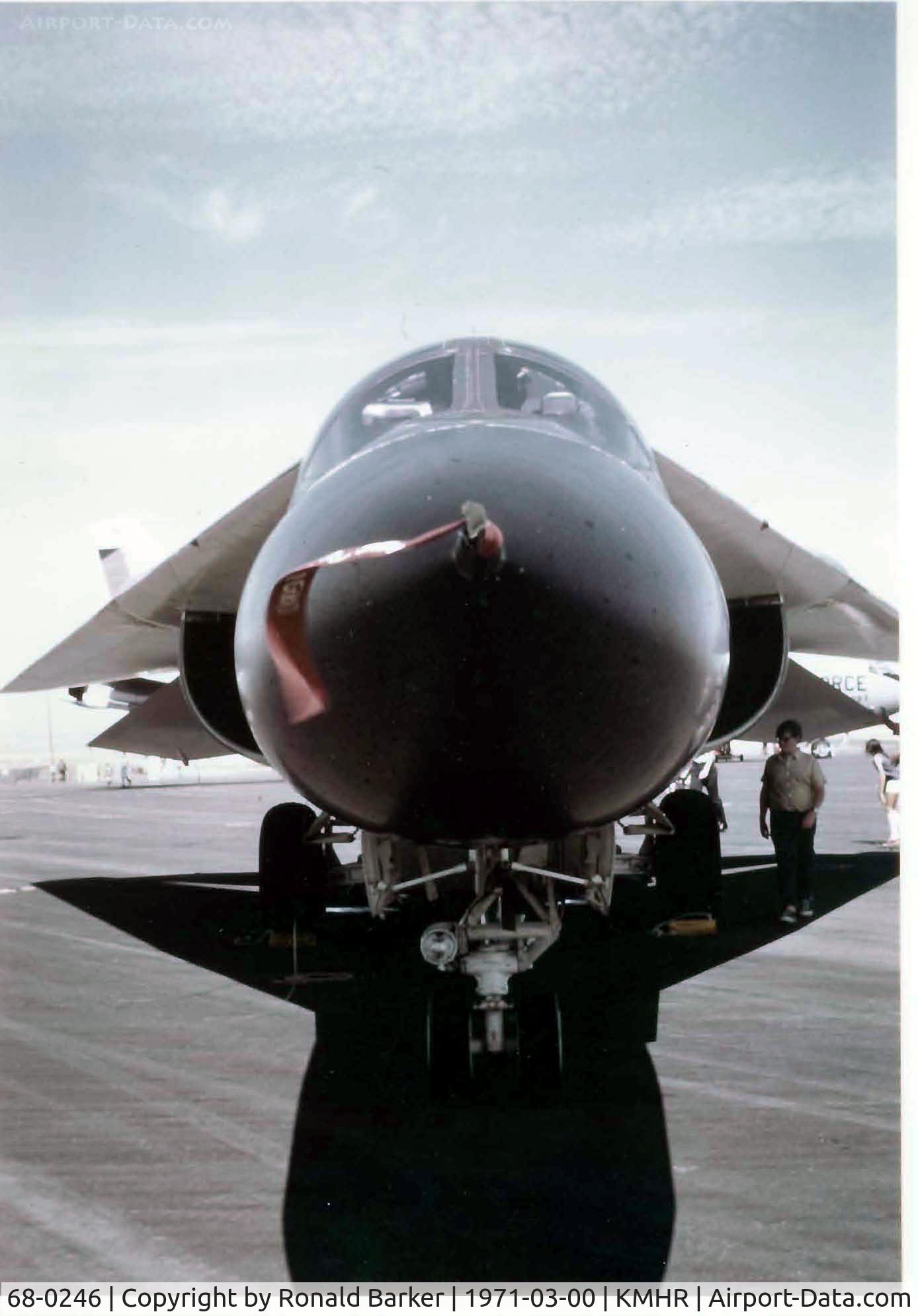 68-0246, 1968 General Dynamics FB-111A C/N B1-17, Nose on to an FB-111A