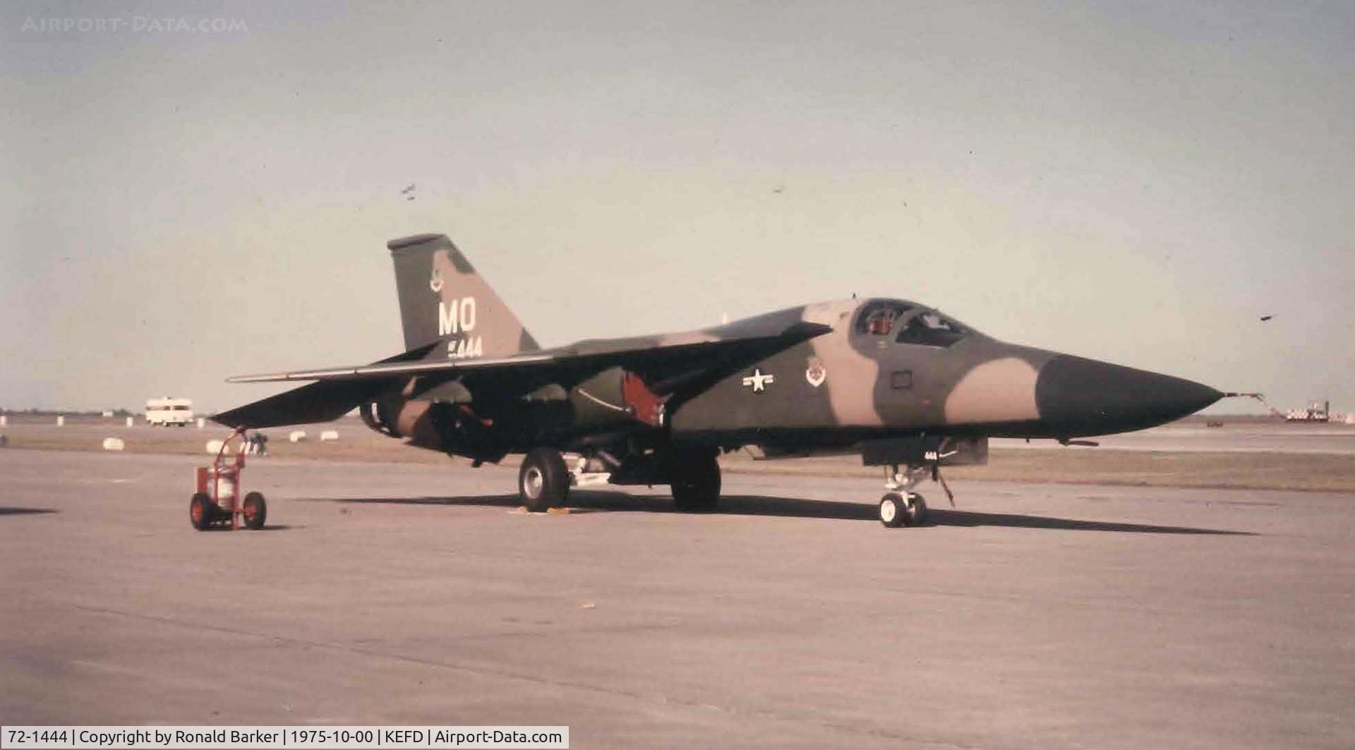 72-1444, 1972 General Dynamics F-111F C/N E2-74, On display Ellington Field, TX
