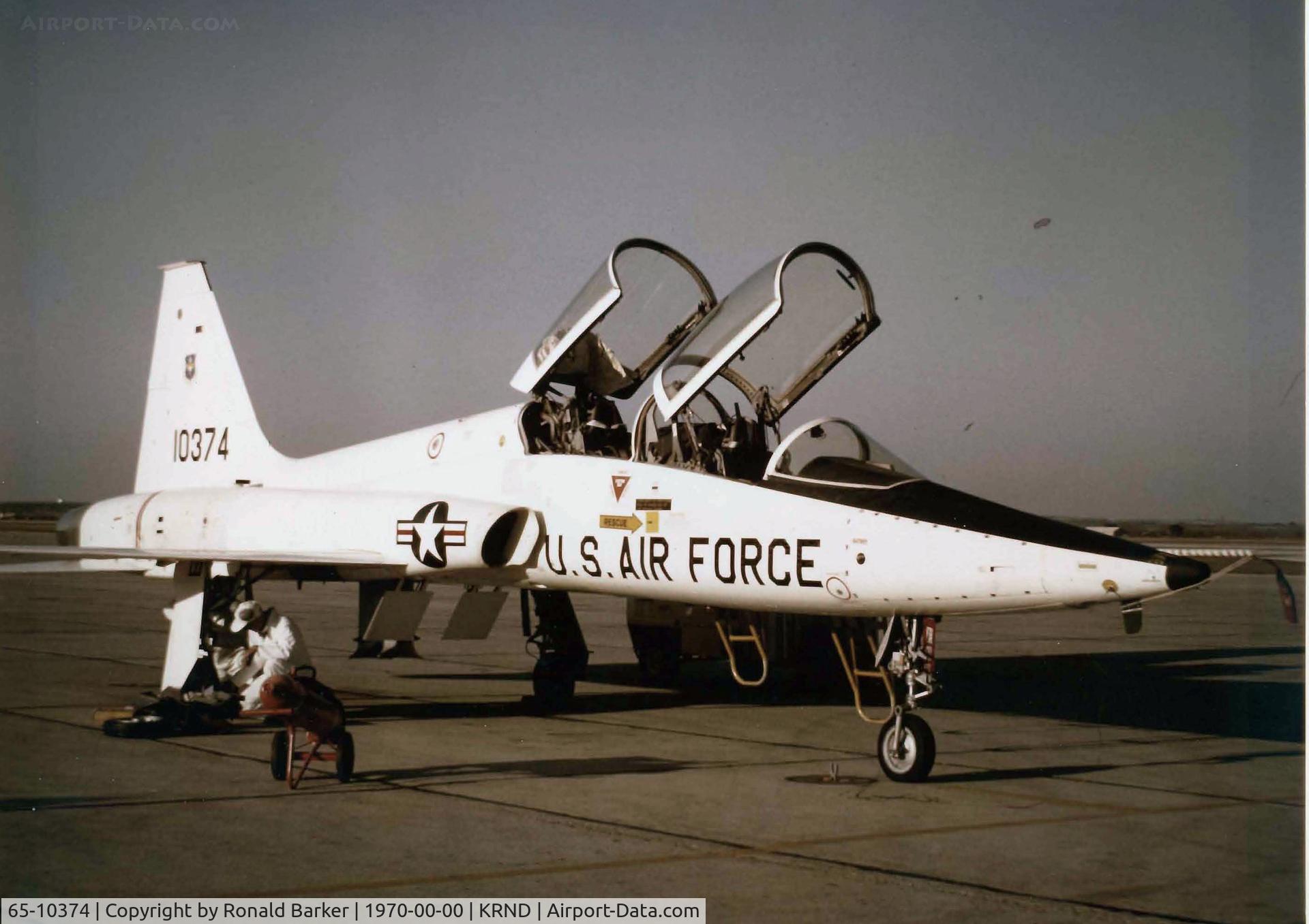 65-10374, 1965 Northrop T-38C Talon C/N N.5793, On the ramp Randolph