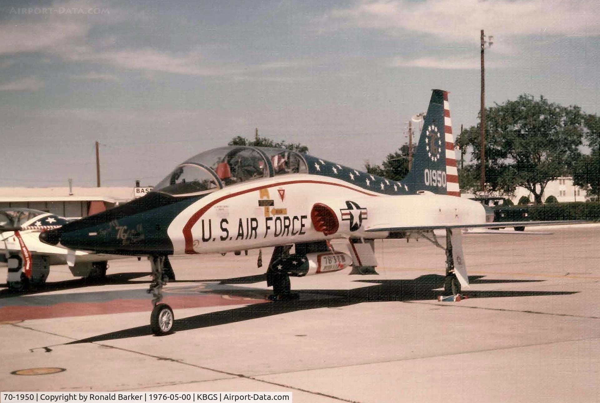 70-1950, 1970 Northrop T-38A-85-NO Talon C/N T.6281, On display Webb