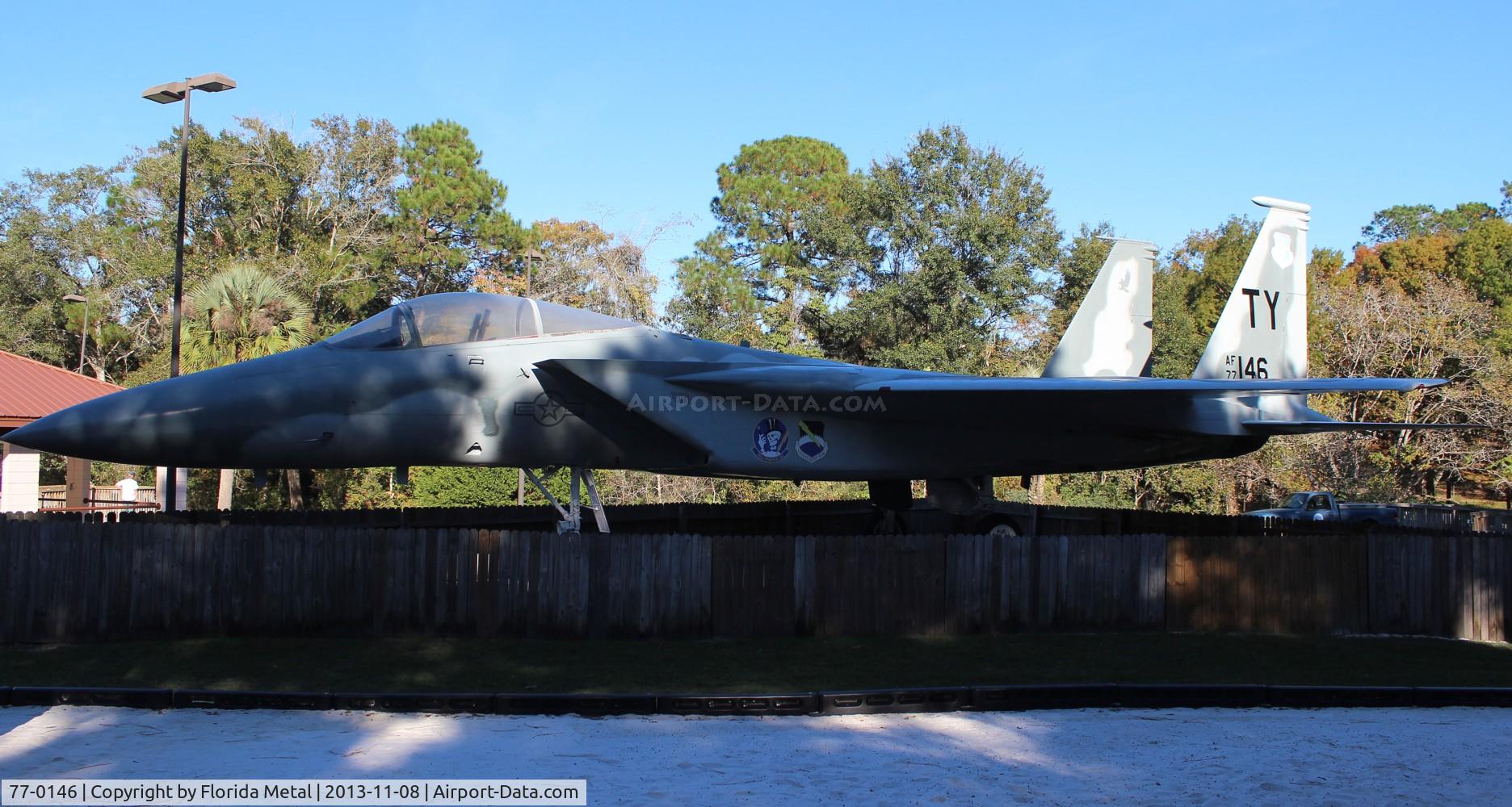 77-0146, 1977 McDonnell Douglas F-15A Eagle C/N 0436/A358, F-15A Eagle in a park near Panama City