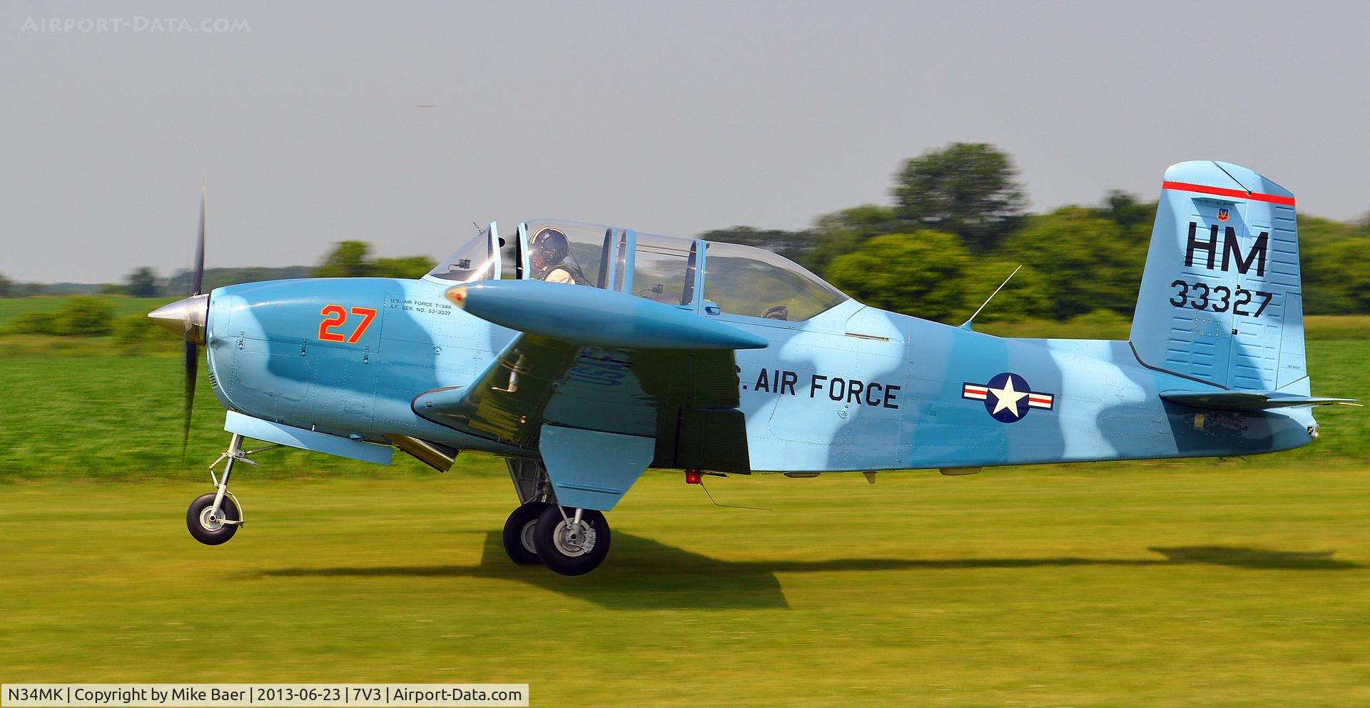 N34MK, 1953 Beech A45 C/N G-88, N34MK @ 7V3