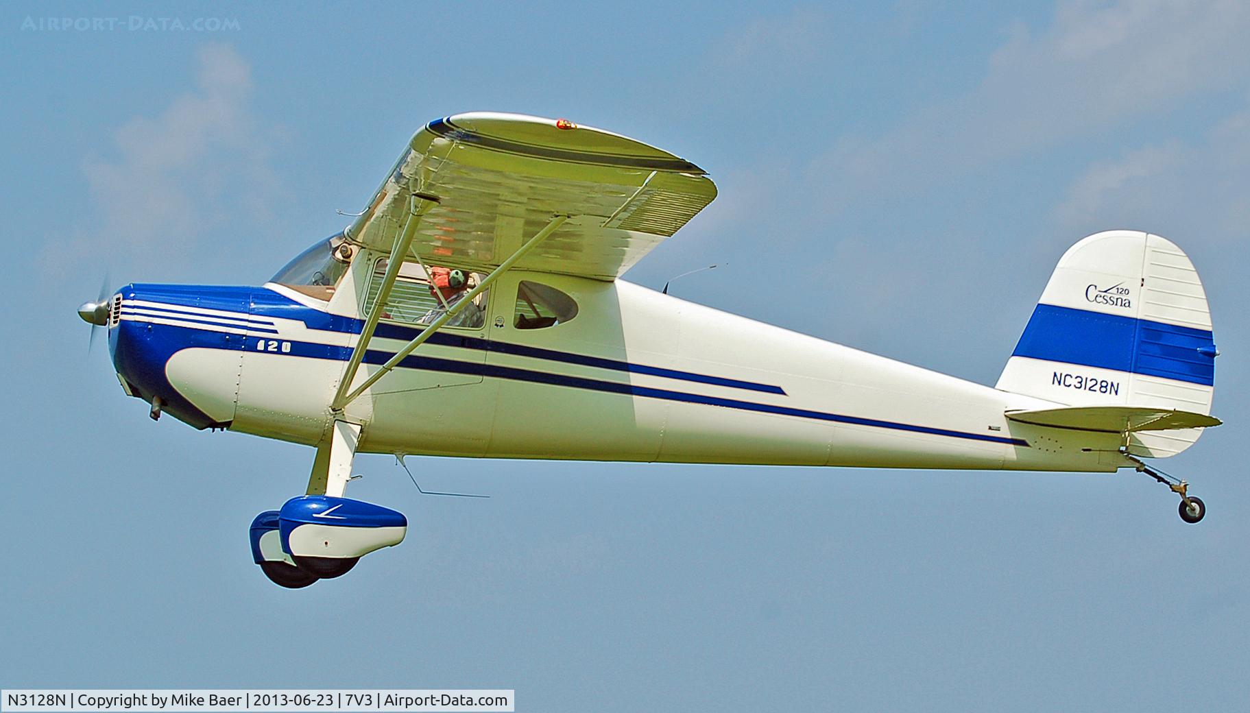 N3128N, 1947 Cessna 120 C/N 13386, N3128N @ 7V3