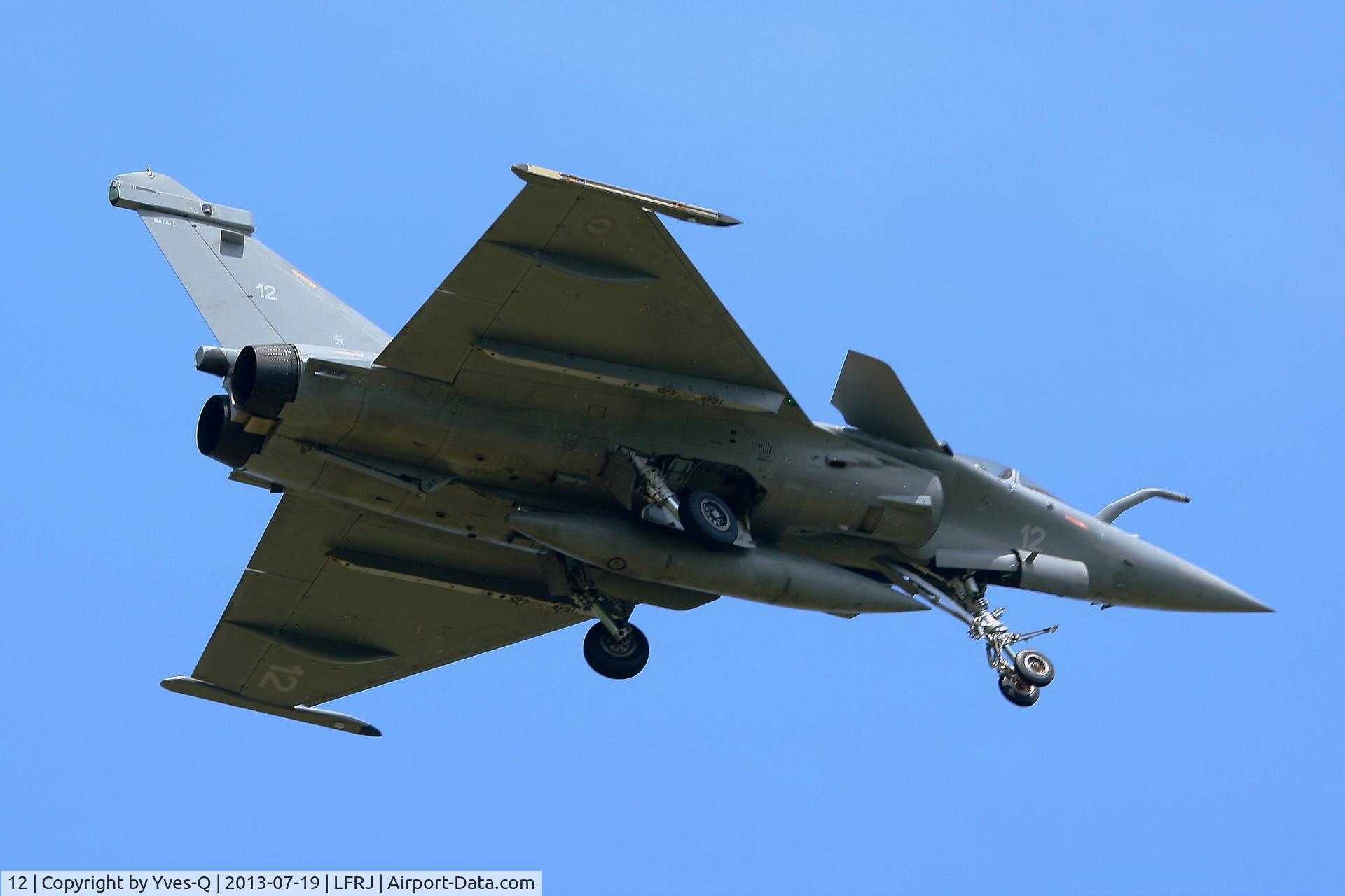 12, Dassault Rafale M C/N 12, French Naval Aviation Dassault Rafale M, Take off Rwy 08, Landivisiau Naval Air Base (LFRJ)