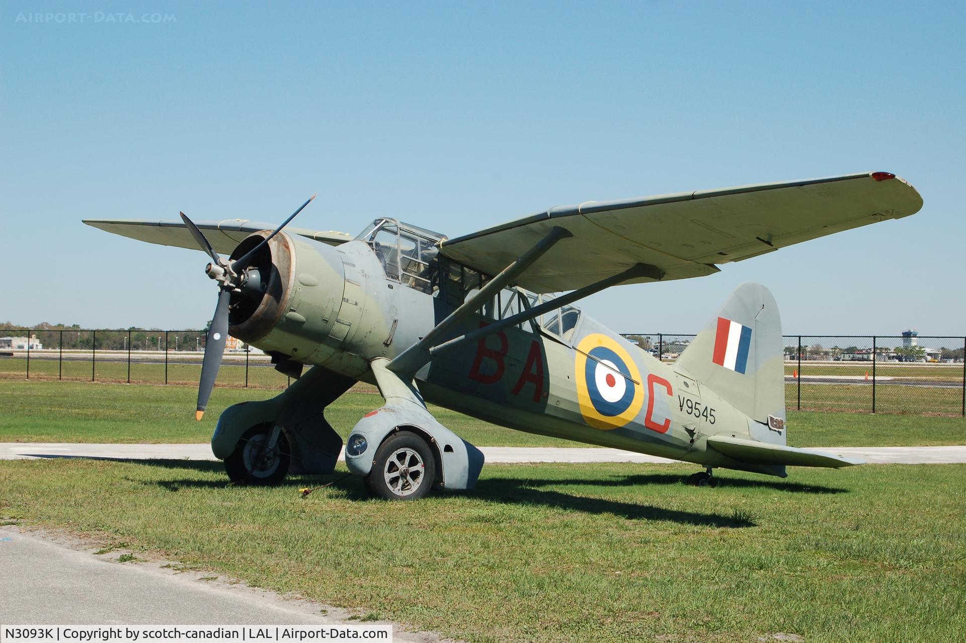 N3093K, 1939 Westland Lysander IIIA C/N Y1363, Westland LYSANDER IIIA, N3093K, at the Florida Air Museum, Lakeland Linder Regional Airport, Lakeland, FL