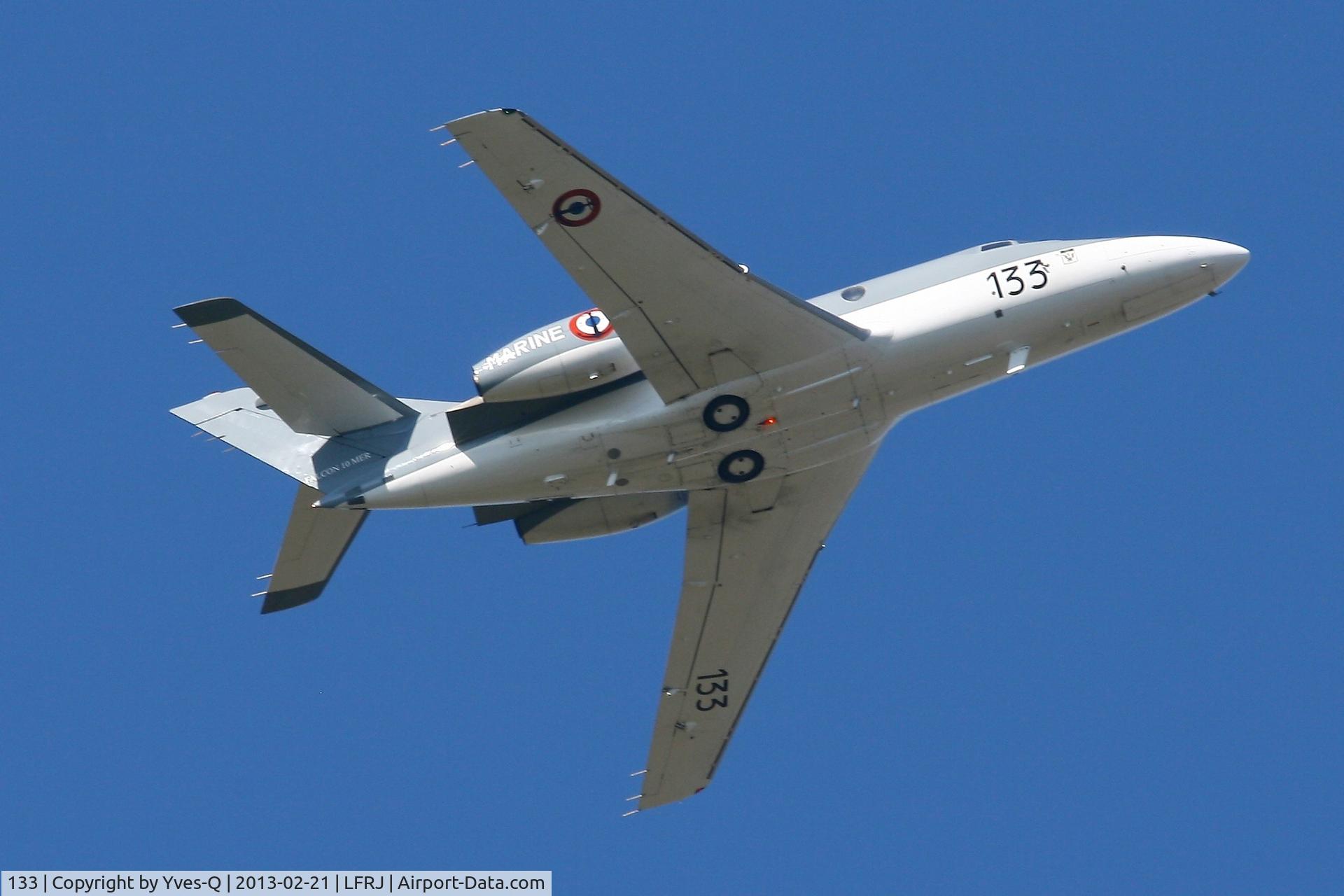 133, 1978 Dassault Falcon 10MER C/N 133, French Navy Dassault Falcon 10 MER, Training flight over Landivisiau Naval Air Base (LFRJ)