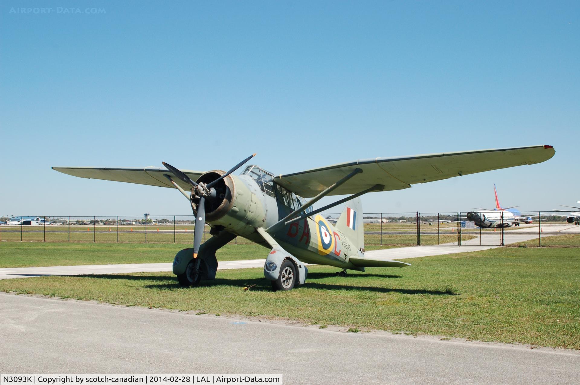 N3093K, 1939 Westland Lysander IIIA C/N Y1363, Westland LYSANDER IIIA, N3093K, at the Florida Air Museum, Lakeland Linder Regional Airport, Lakeland, FL