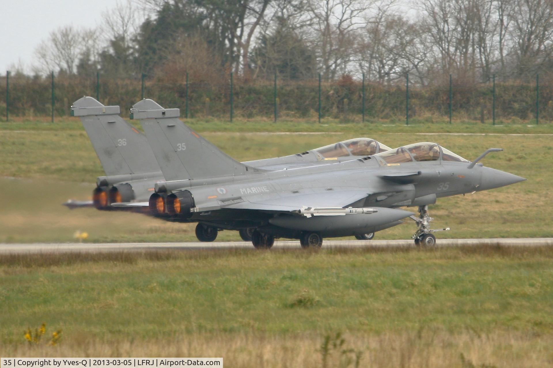 35, 2012 Dassault Rafale M C/N 35, French Naval Aviation Dassault Rafale M, Take off Rwy 08, Landivisiau Naval Air Base (LFRJ)