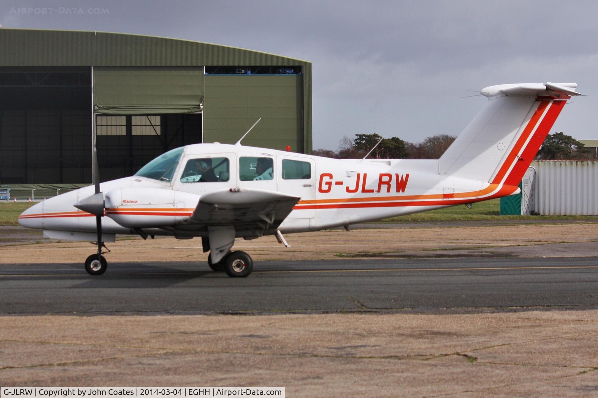 G-JLRW, 1979 Beech 76 Duchess C/N ME-165, Taxiing to BHL on arrival