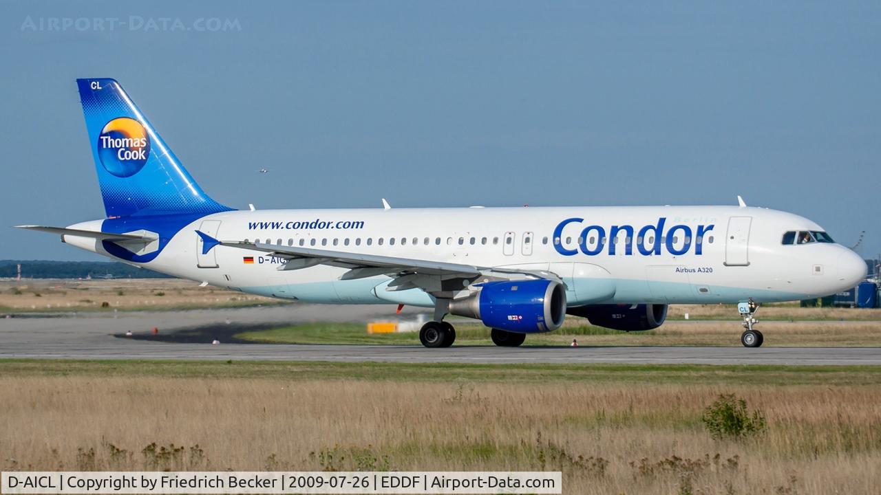 D-AICL, 2001 Airbus A320-212 C/N 1437, departure via RW18W