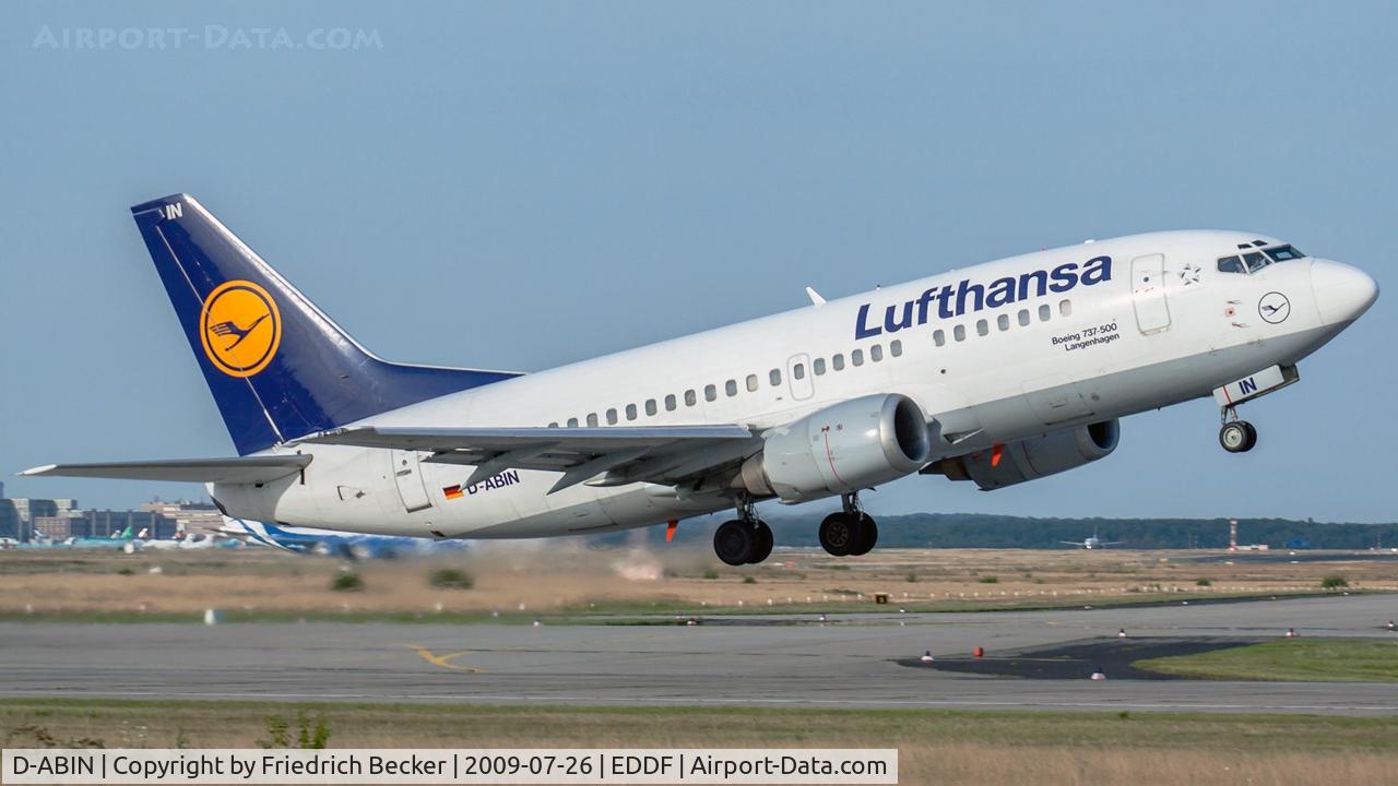 D-ABIN, 1991 Boeing 737-530 C/N 24938, departure via RW18W