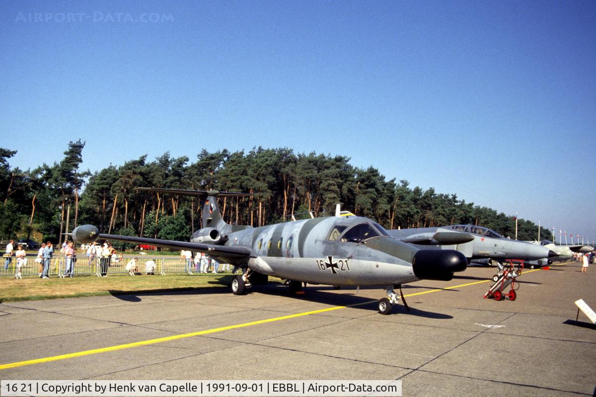 16 21, Hamburger Flugzeugbau HFB-320 Hansa Jet C/N 1058, ECM Hansa Jet of the Luftwaffe at Kleine Brogel Air Base, Belgium