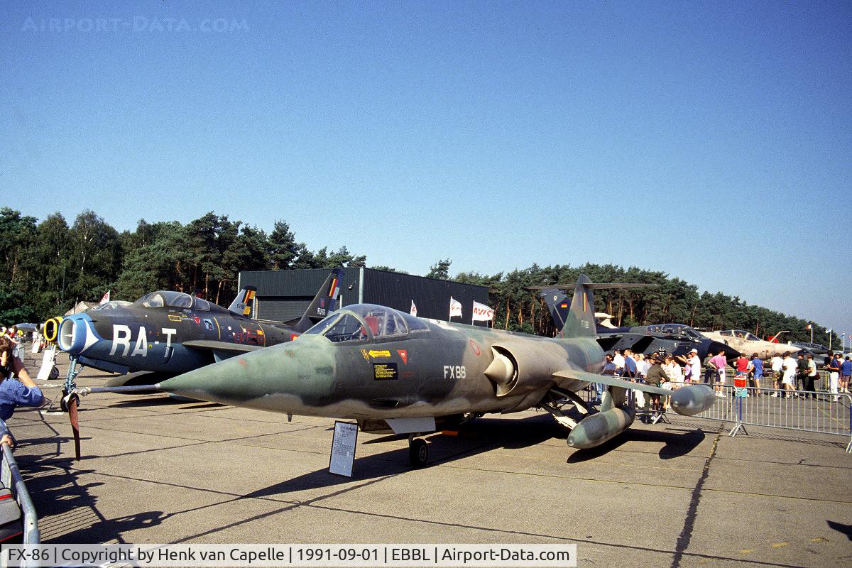 FX-86, Lockheed F-104G Starfighter C/N 683-9147, Lockheed F-104G Starfighter of the Belgian Air Force at Kleine Brogel Air Base, Belgium