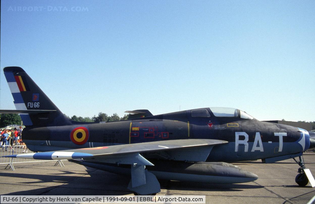 FU-66, Republic F-84F-61-RE Thunderstreak C/N Not found (53-6679/FU-66), Republic F-84F Thunderstreak of the Belgian Air Force at Kleine Brogel Air Base, Belgium