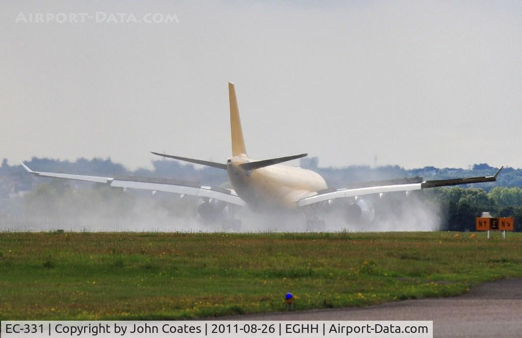 EC-331, 2011 Airbus KC2 Voyager (A330-243MRTT) C/N 1248, Lots of reverse thrust in the damp.
