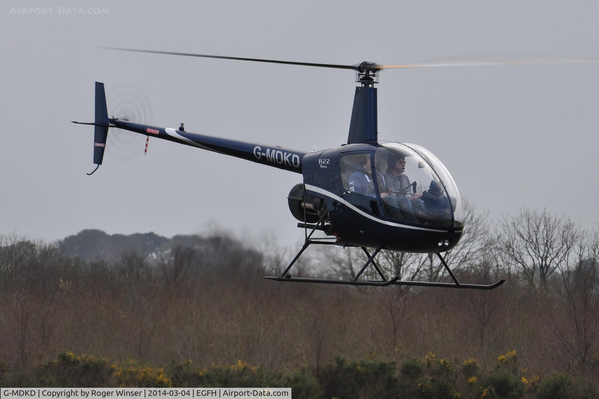G-MDKD, 1990 Robinson R22 Beta C/N 1247, Resident Robinson R-22 operated by HeliAir Wales.
