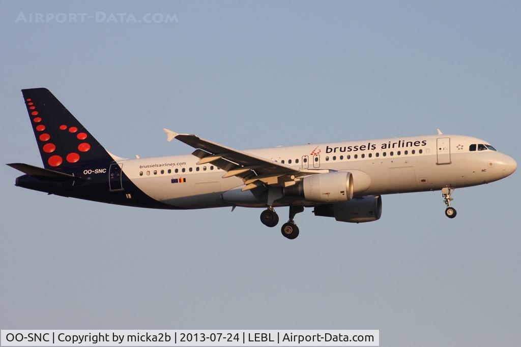 OO-SNC, 2002 Airbus A320-214 C/N 1797, Landing. Scrapped in February 2024