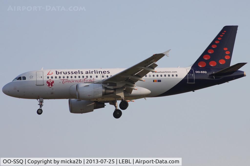OO-SSQ, 2009 Airbus A319-112 C/N 3790, Landing