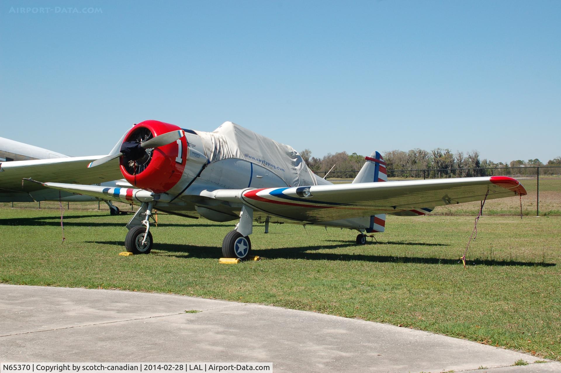 N65370, 1941 North American SNJ-2 Texan C/N 2562, 1941 North American SNJ-2, N65370, at Lakeland Linder Regional Airport, Lakeland, FL
