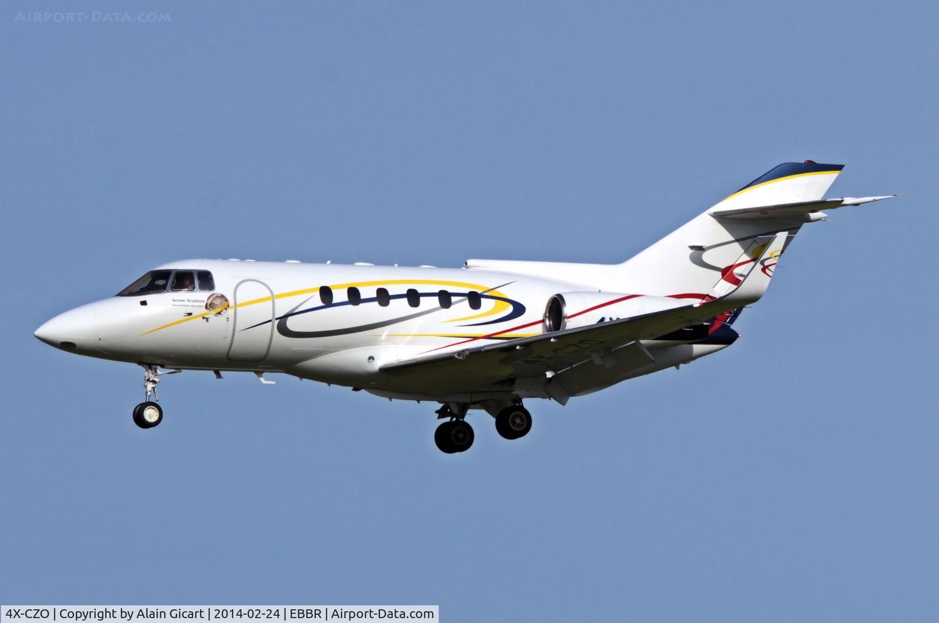 4X-CZO, 1991 British Aerospace BAe.125 Series 800A C/N 258183, Landing