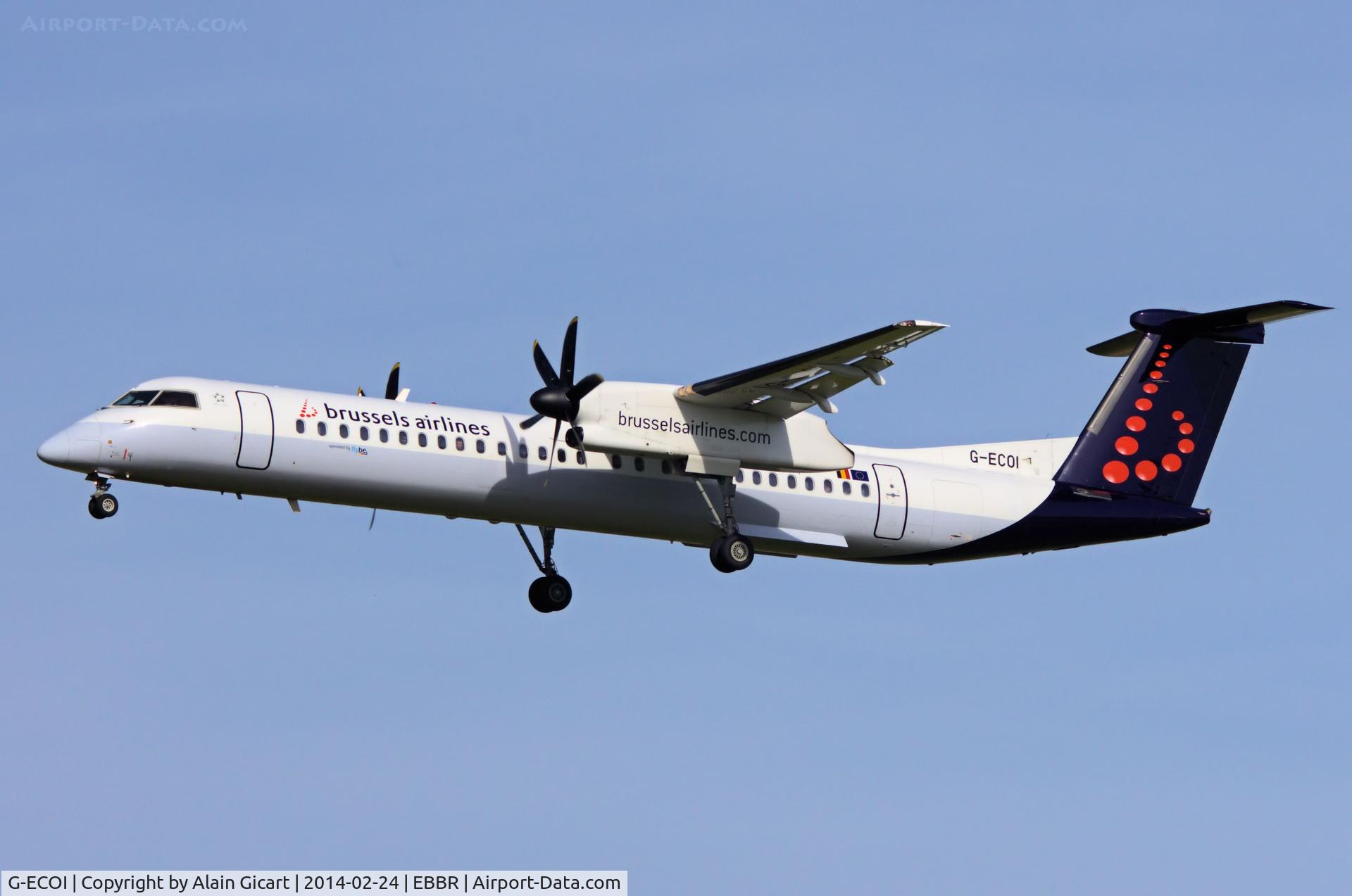 G-ECOI, 2008 De Havilland Canada DHC-8-402Q Dash 8 C/N 4224, Landing