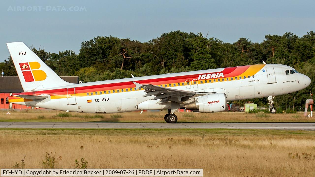 EC-HYD, 2000 Airbus A320-214 C/N 1288, departure via RW18W