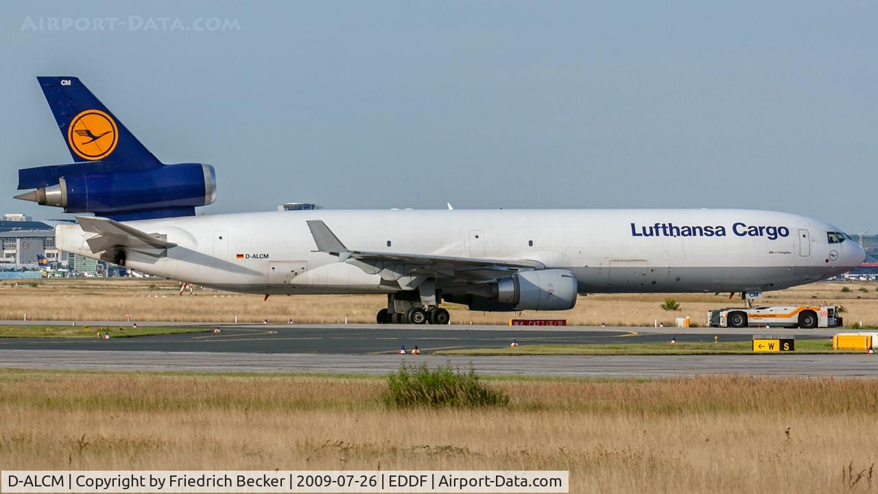 D-ALCM, 2001 McDonnell Douglas MD-11F C/N 48805, towed to the cargo center