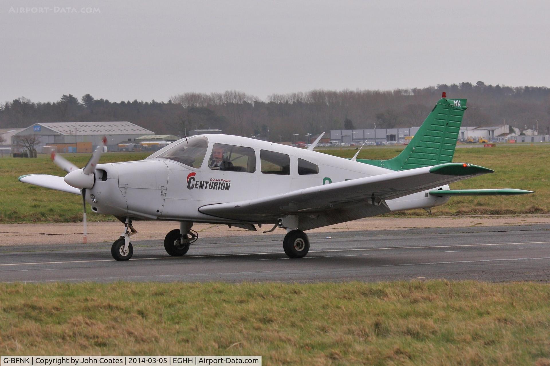 G-BFNK, 1977 Piper PA-28-161 Cherokee Warrior II C/N 28-7816282, Taxiing on arrival