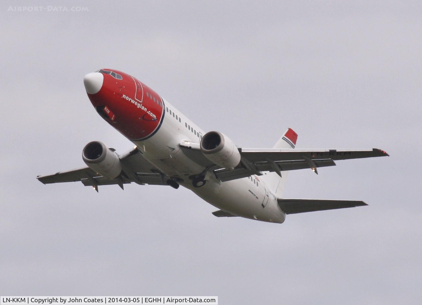 LN-KKM, 1990 Boeing 737-3Y0 C/N 24676, On air test from ATC Lasham