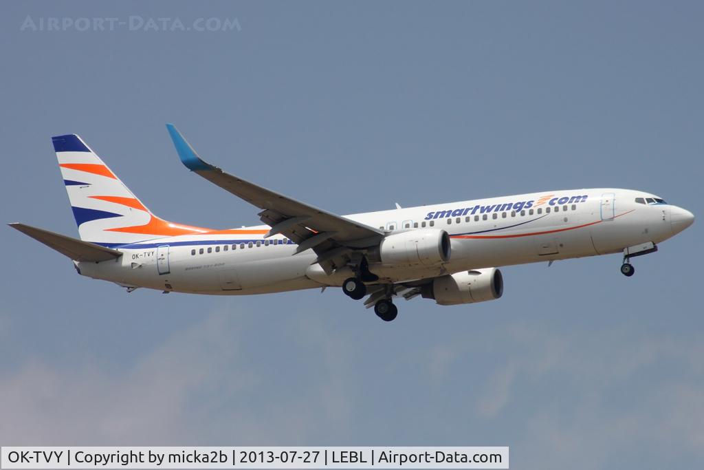 OK-TVY, 2007 Boeing 737-8Q8 C/N 30724, Landing