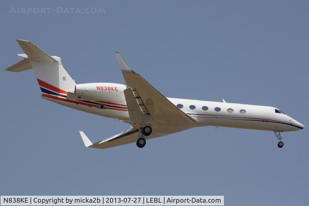 N838KE, 2013 Gulfstream Aerospace V-SP G550 C/N 5398, Landing
