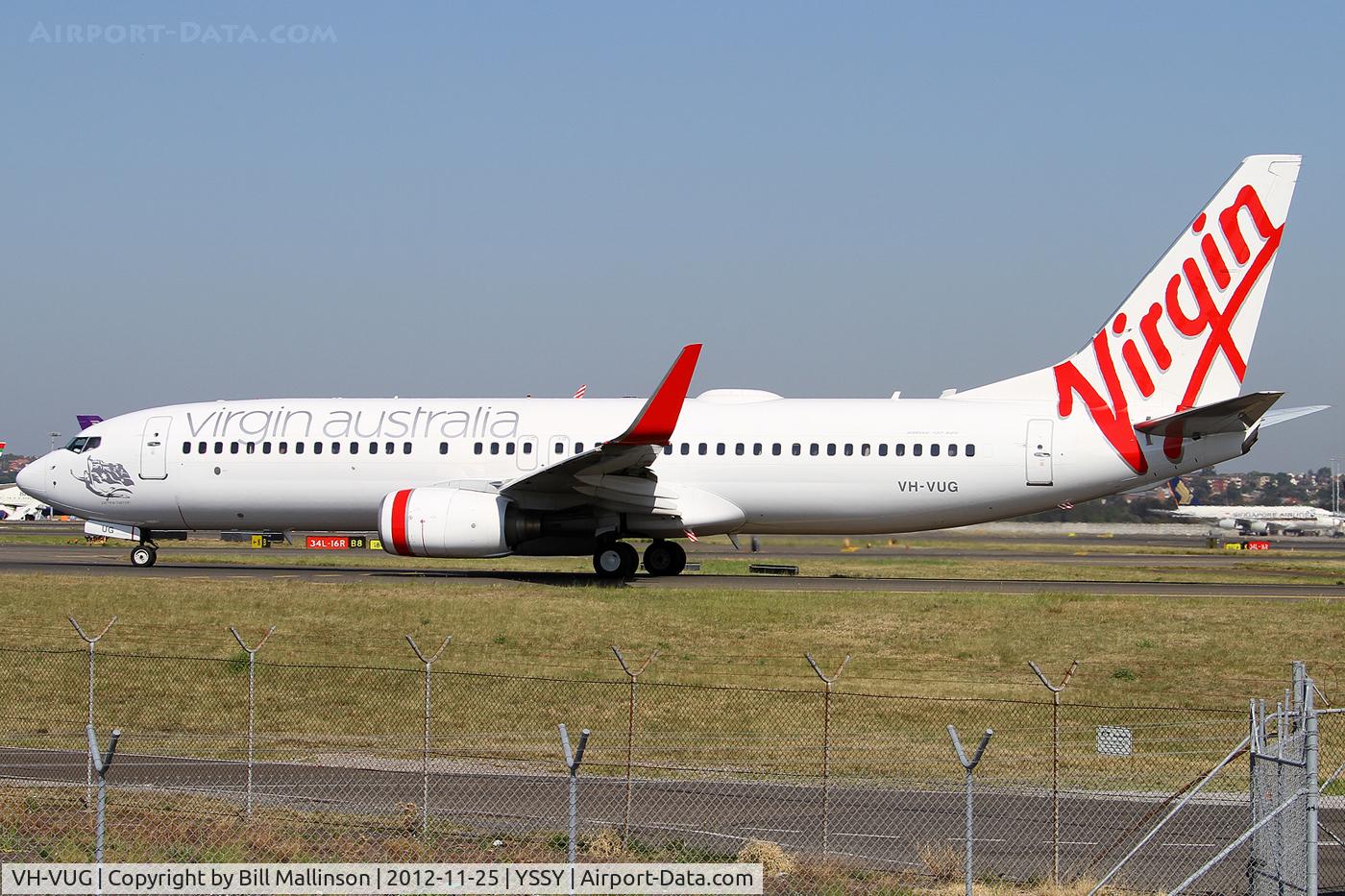 VH-VUG, 2006 Boeing 737-8FE C/N 34438, taxiing to 34R