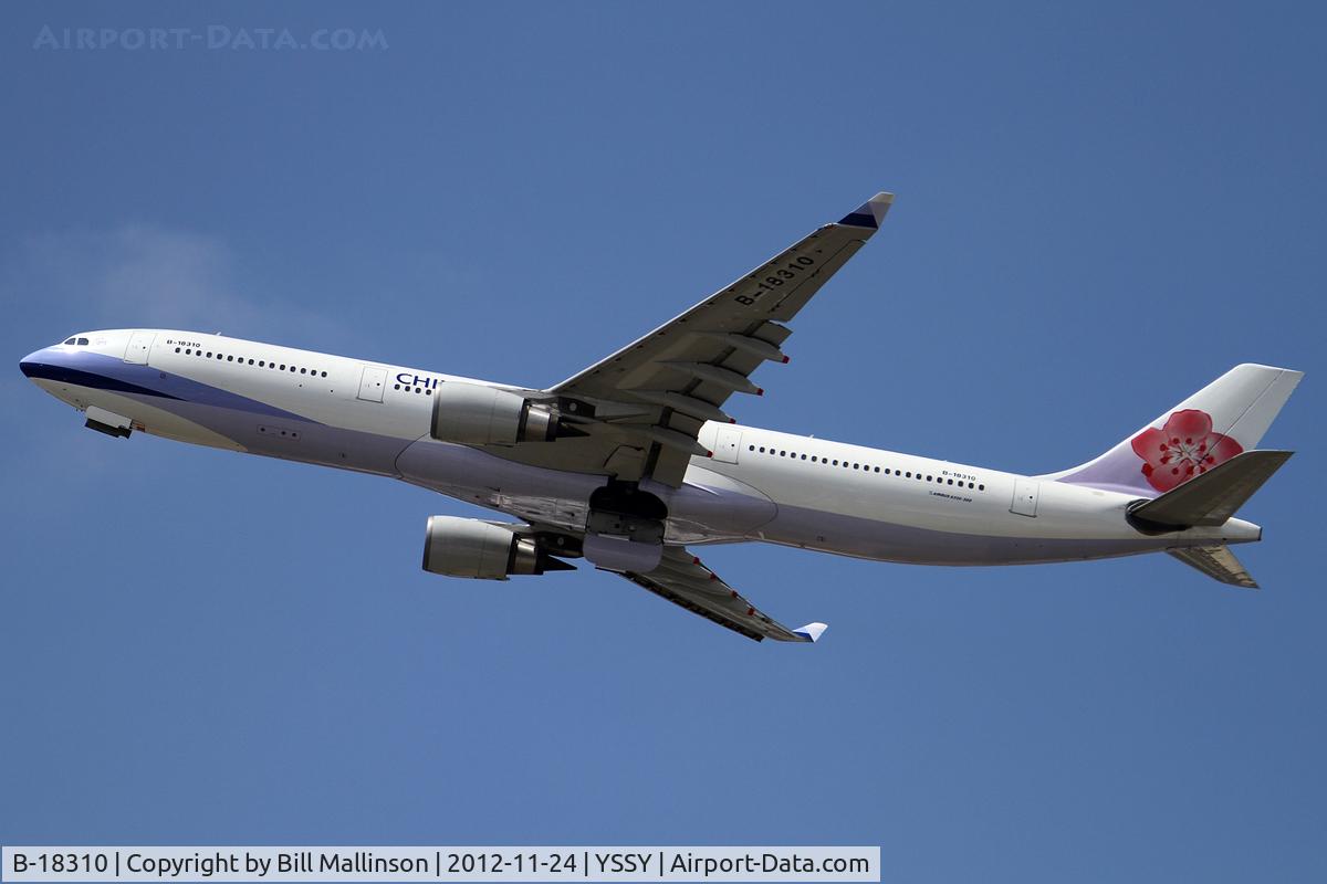 B-18310, 2005 Airbus A330-302 C/N 714, away from 34L