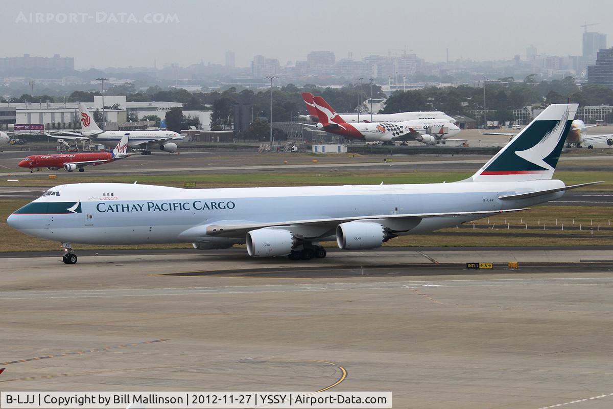 B-LJJ, 2012 Boeing 747-867F/SCD C/N 39246, taxiing to cargo area
