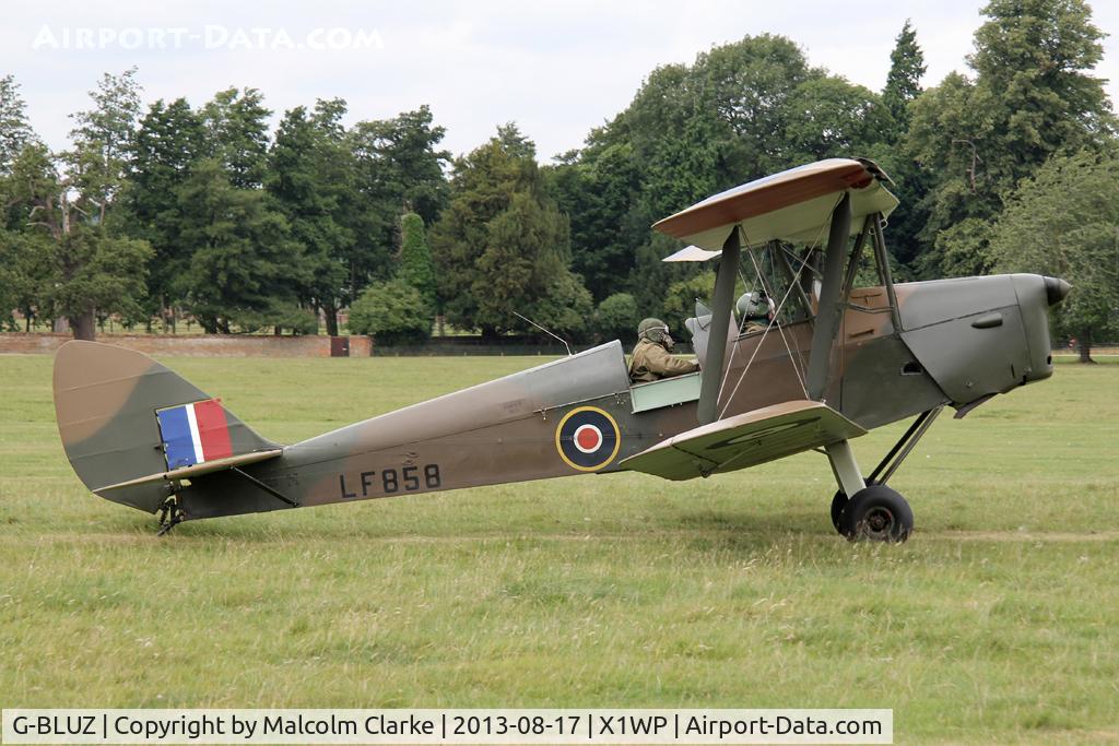 G-BLUZ, 1944 De Havilland DH.82B Queen Bee C/N 1435, De Havilland DH-82B Queen Bee at The De Havilland Moth Club's 28th International Moth Rally at Woburn Abbey. August 2013.