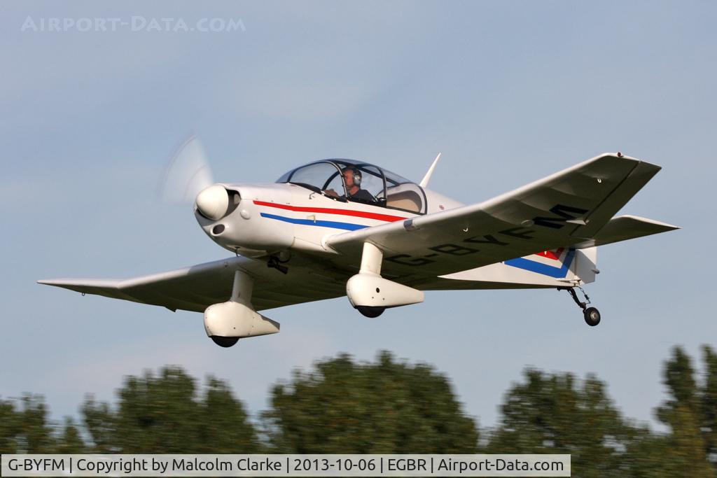 G-BYFM, 2000 Jodel DR-1050 M1 Excellence Replica C/N PFA 304-13237, Jodel DR-1050-M1 at The Real Aeroplane Company's Pre-Hibernation Fly-In, Breighton Airfield, October 2013.