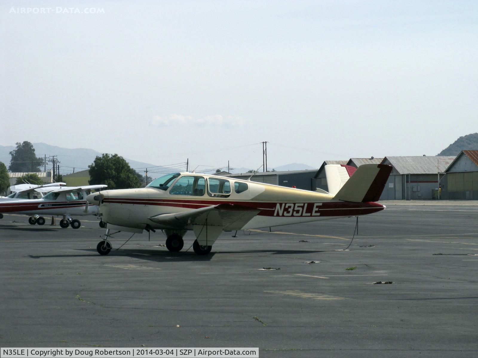 N35LE, 1955 Beech F35 Bonanza C/N D-4371, 1955 Beech F35 BONANZA, Continental E-225-8 225 Hp