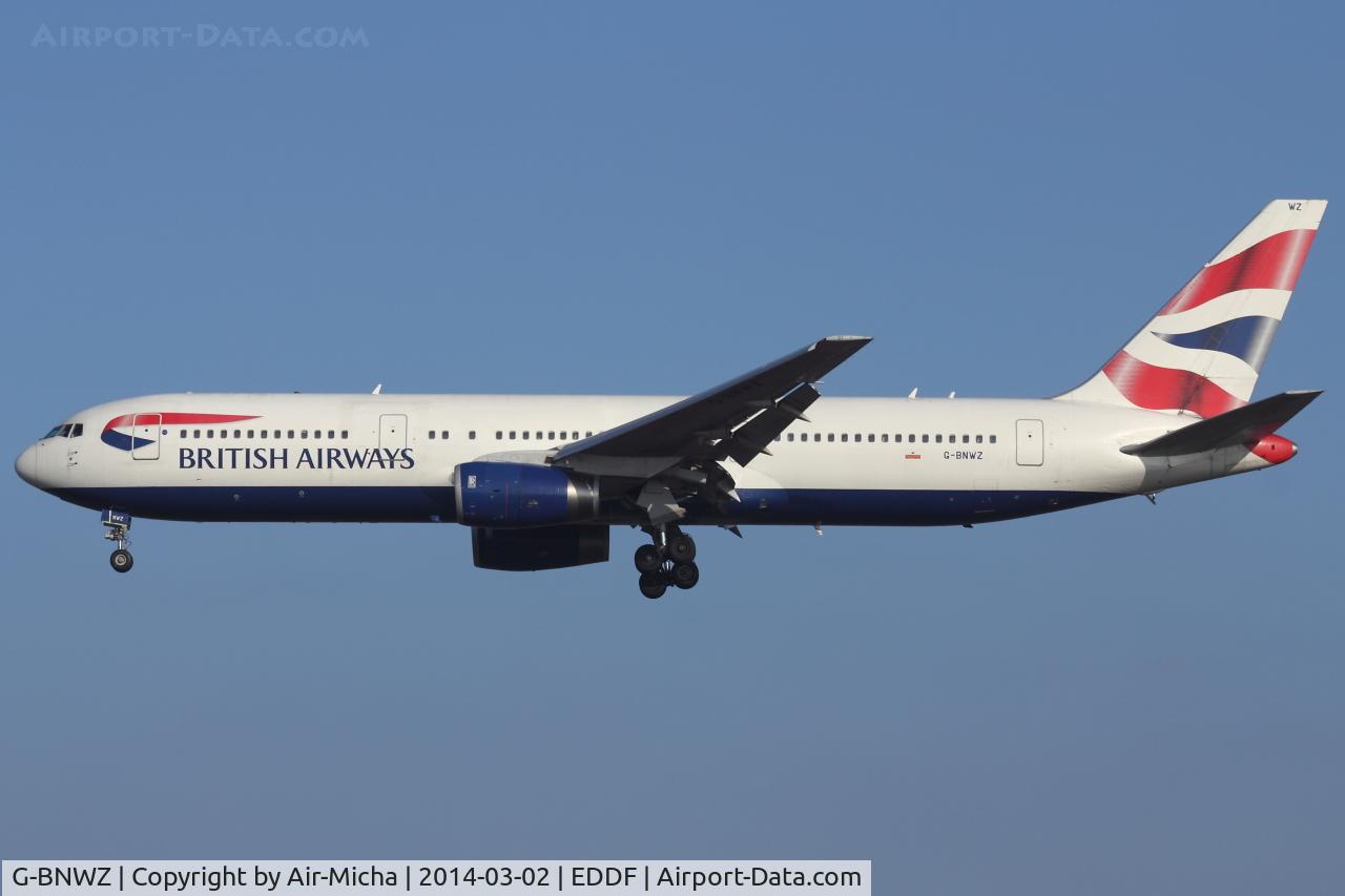 G-BNWZ, 1997 Boeing 767-336/ER C/N 25733, British Airways