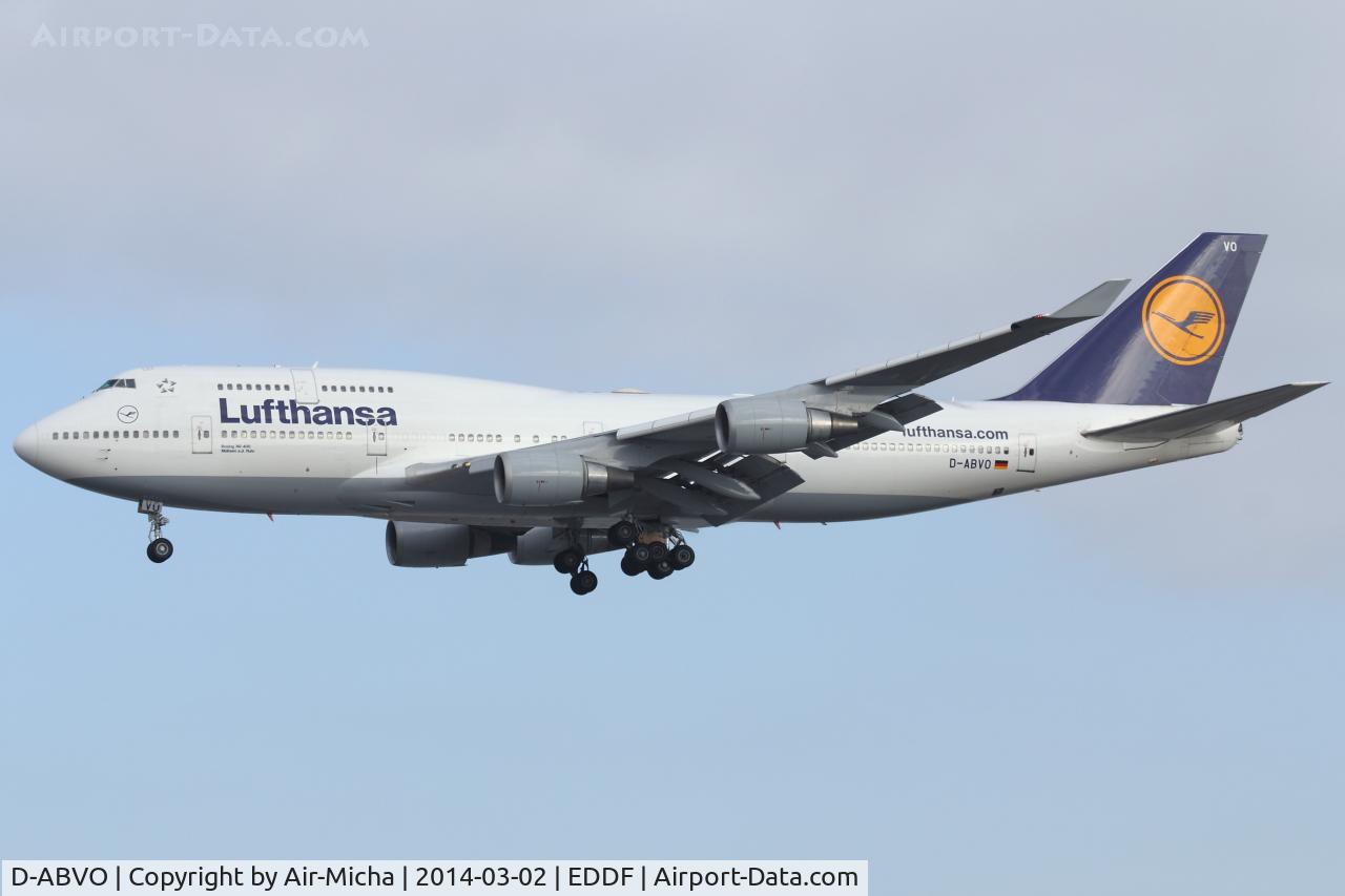 D-ABVO, 1996 Boeing 747-430 C/N 28086, Lufthansa